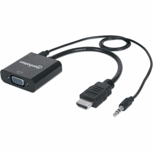 Manhattan AV adaptér HDMI - D-Sub (VGA) + Jack 3,5 mm čer...