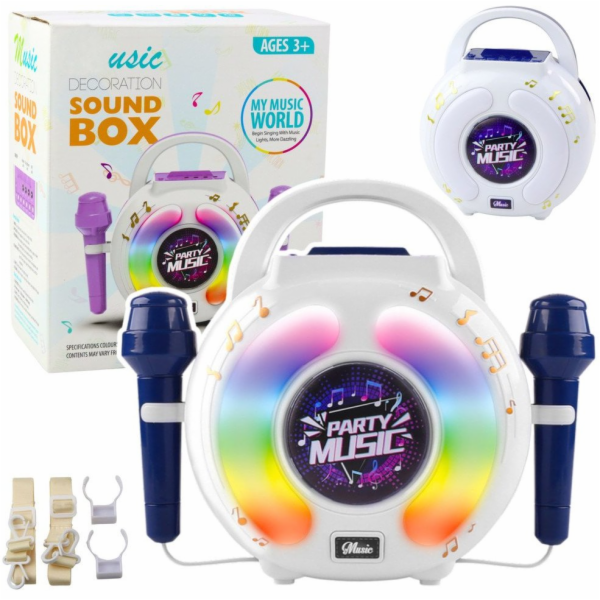 LeanToys Karaoke sada se dvěma mikrofony, Bluetooth repro...