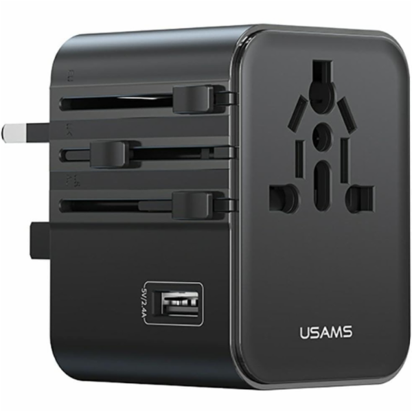 Usams Cestovní adaptér CC308 USB-C + USB-A 17W 4v1 US/AU/...