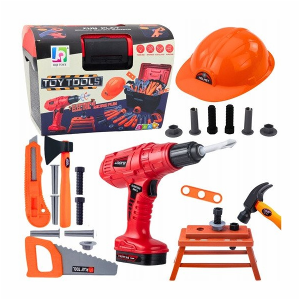 LeanToys Sada bateriových vrtaček pro kutily, 55dílná