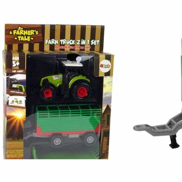 LeanToys Traktor s přívěsem a farma