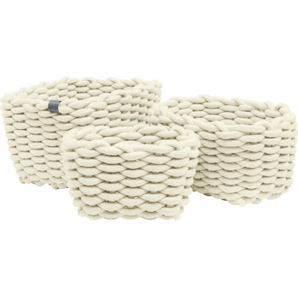 Tom Tailor Sada tkaných úložných košíků 3 dílná.