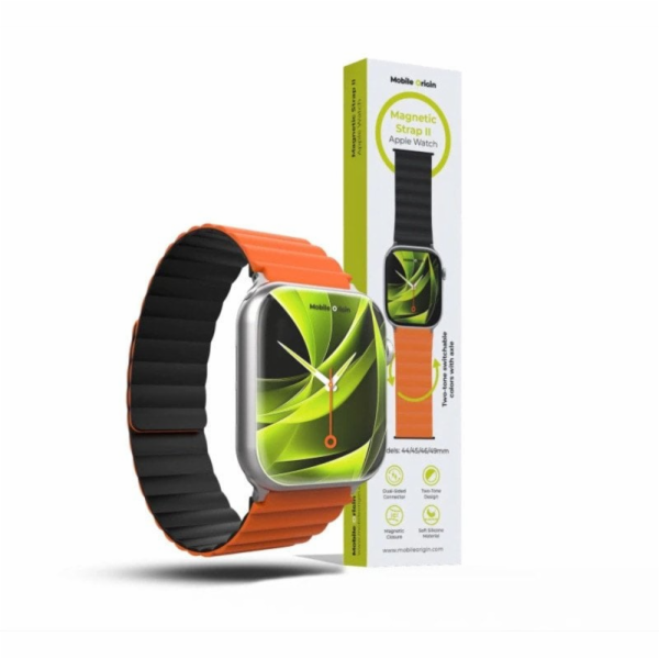 Mobile Origin Magnetic Watch Strap II, oranžový/černý - A...