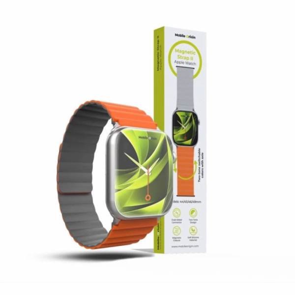 Mobile Origin Magnetic Watch Strap II, oranžový/šedý - Ap...
