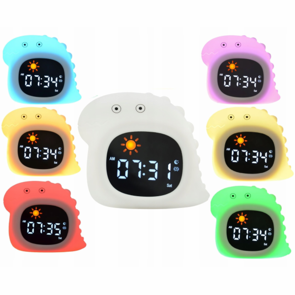 Atmosphera Noční světlo Silikonové hodiny Budík Datum Hud...