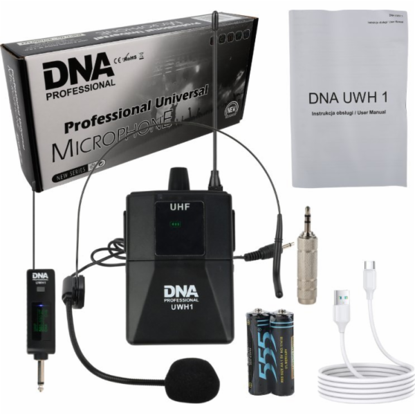 Bitmat Bezdrátový náhlavní mikrofon DNA s přijímačem UHF ...