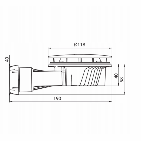 wirquin Sprchový žlab Slim+, průměr 90 mm, matná černá 30...