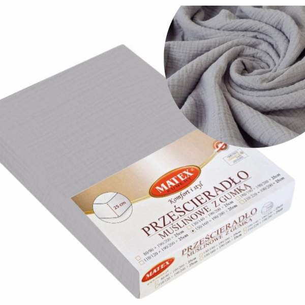 Matex Prostěradlo 90 x 200, Matex mušelín 44