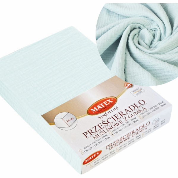 Matex Prostěradlo 90 x 200, Matex mušelín 33