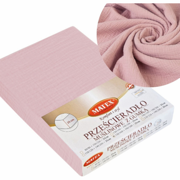 Matex Prostěradlo 160 x 200, Matex mušelín 12