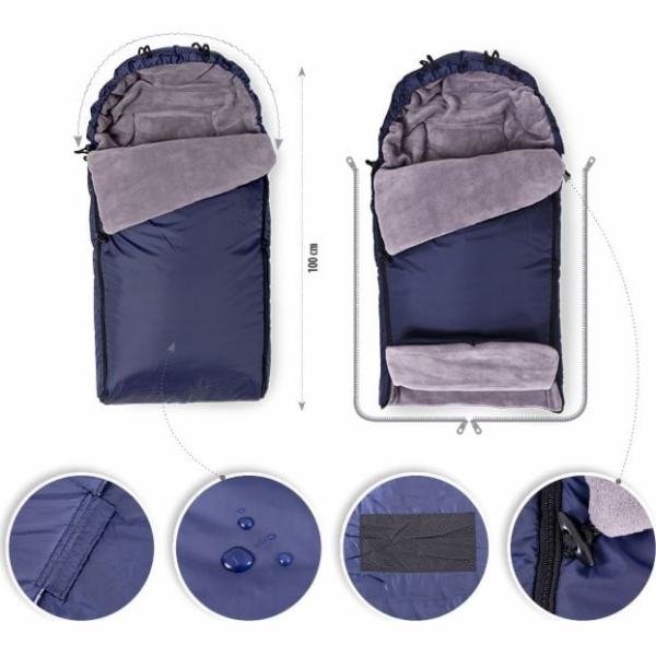 BabyMatex Spací pytel Mars, vodotěsný, do kočárku - 06