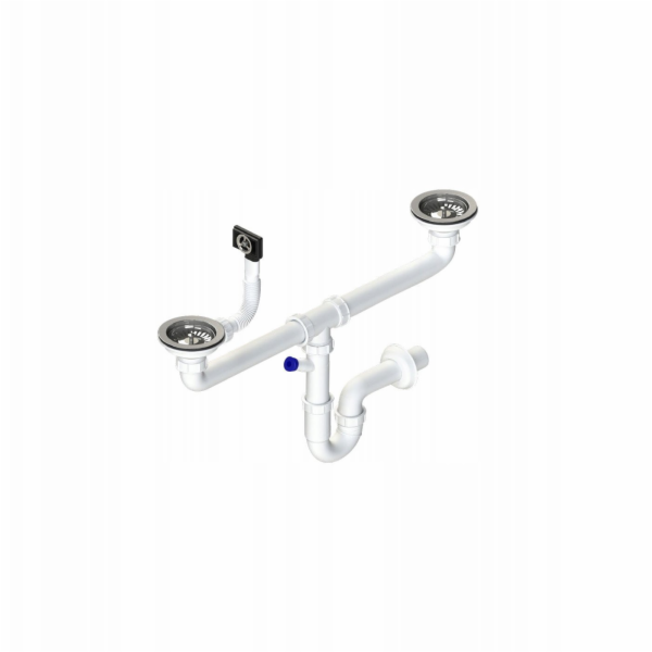 Tycner Sifon dřezu Instadrain fi 90 mm trubkový, 2komorov...
