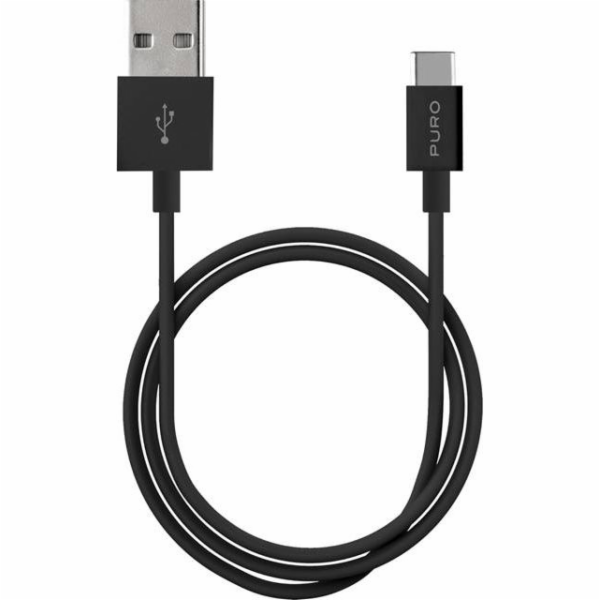 Puro USB kabel USB-A - USB-C 1 m černý (PUR516BLK)