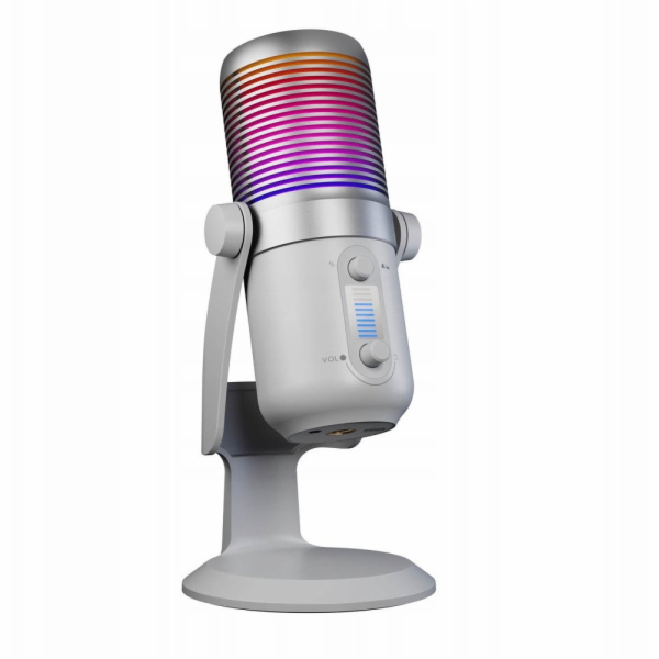 Rampage Herní mikrofon Diez RGB Touch, USB-C, bílý