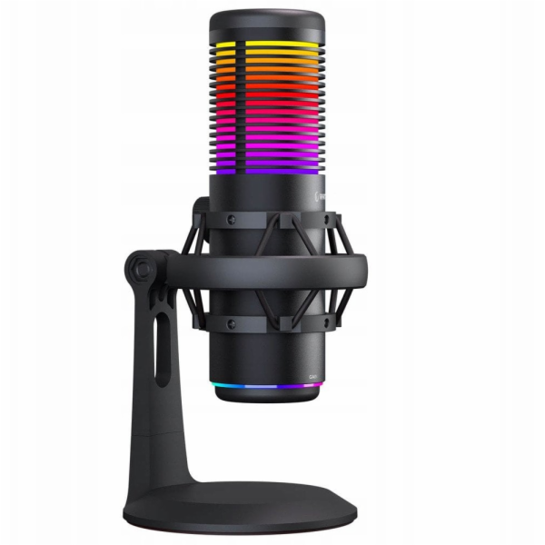 Rampage Herní/podcastový mikrofon Bemol RGB USB-C černý