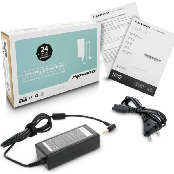 Movano Napájecí adaptér pro notebook 65W, 1,7 mm, 3,42 A,...