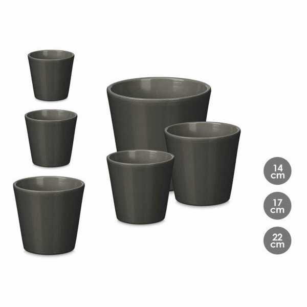 Ibergarden Sada kónických květináčů O 14, 17, 22 cm