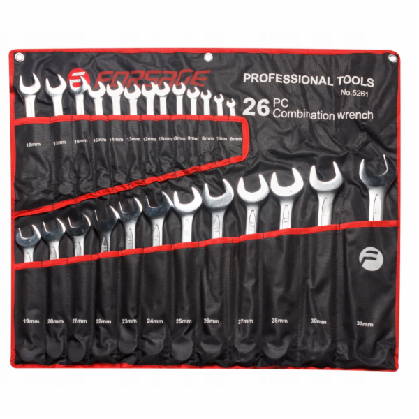 Rockforce Sada plochých klíčů ROCKFORCE 25dílná (6-32 mm)