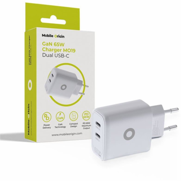 Mobile Origin Nabíječka GaN 65W MO19 – duální USB-C