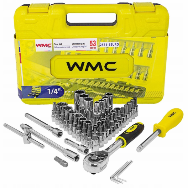 Bituxx Sada nářadí s bity 1/4" v 53dílné kazetě