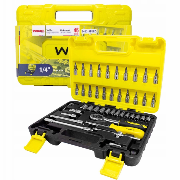 Bituxx Sada nářadí s bity 1/4" v pouzdře, 46 dílů