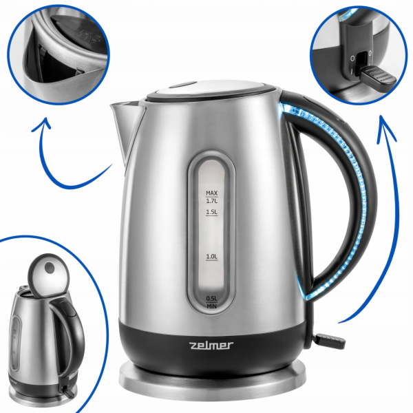 Zelmer KONVICE ZCK 7950 2000W 1,7L NEREZOVÁ/ČERNÁ