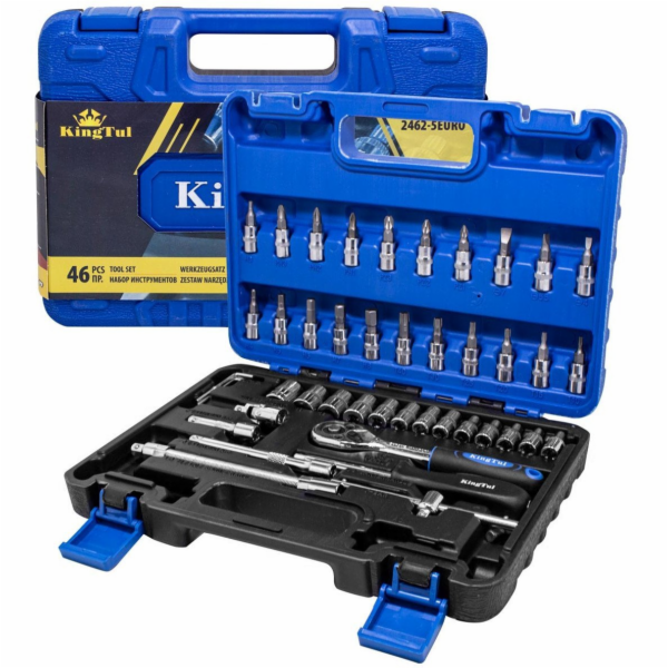 Bituxx Sada nářadí s bity 1/4" v pouzdře, 46 dílů