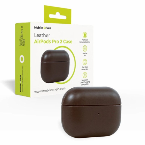 Mobile Origin Kožené pouzdro hnědé - AirPods Pro 2