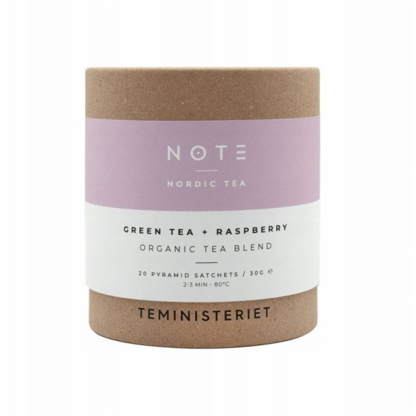 Teministeriet Tea Note Zelený čaj Malina Bio 20 sáčků