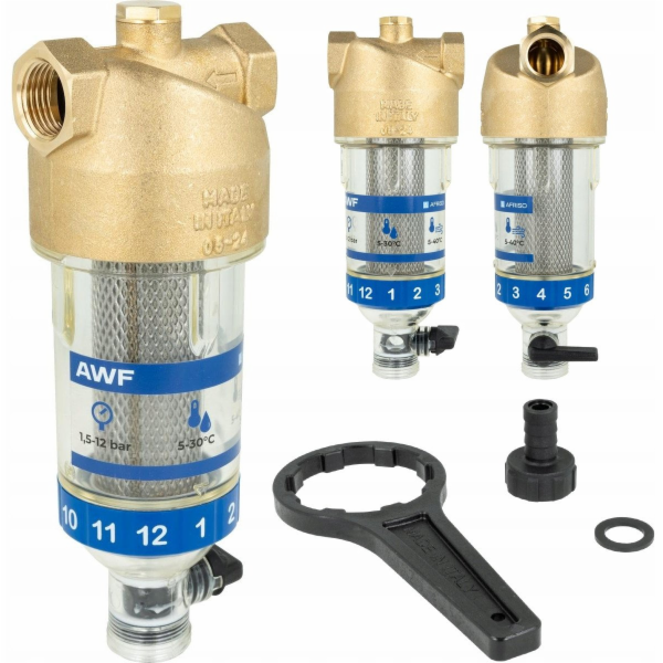 Afriso Vodní filtr AWF 110, zpětný proplach, GW G1/2 4211000