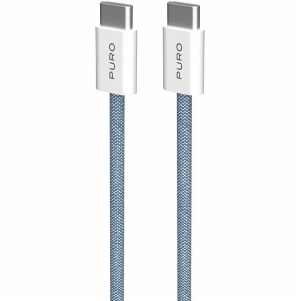 Puro Kabel Fabrik 60W USB-C - USB-C 1,5 m - modrý