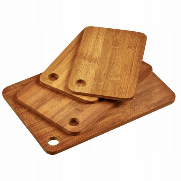 Kesper Sada 4 tmavých bambusových krájecích prkének