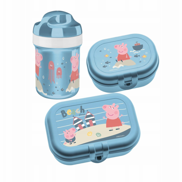 Koziol Sada lahviček a krabičky na oběd Peppa Pig Waves T...