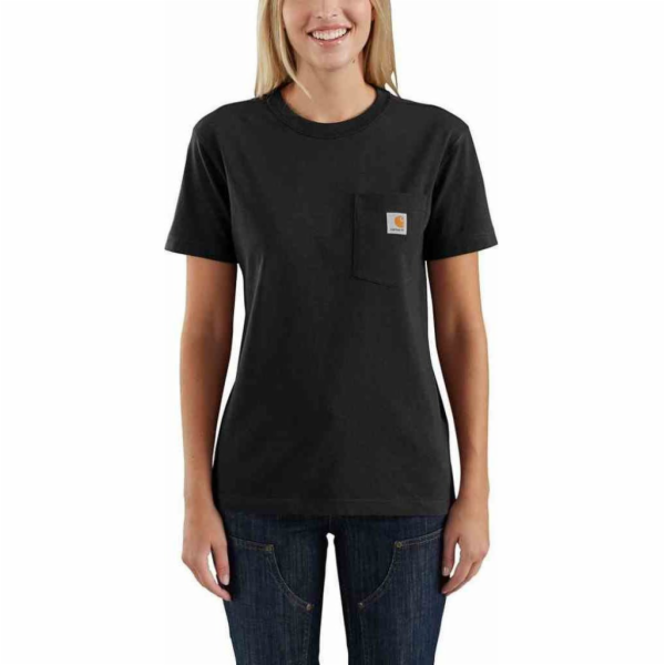 Carhartt Pracovní tričko Carhartt WK87 s kapsou, černé