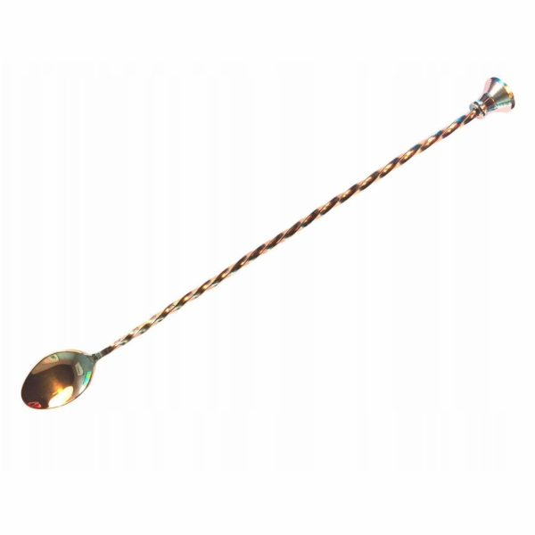 Bar Up Měděná barová lžíce s muddlerem 30 cm