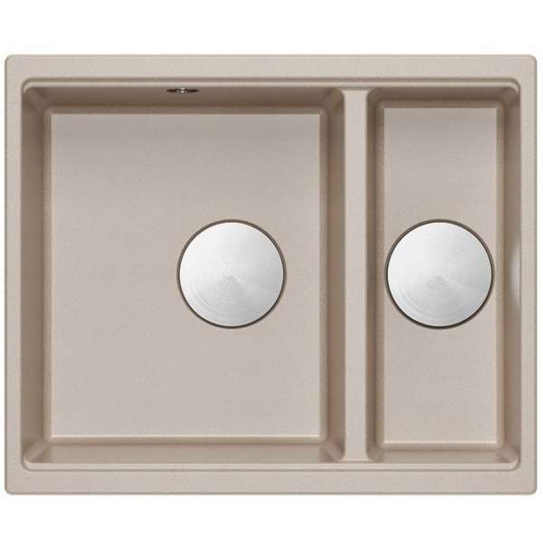 GraniteQ LOGAN 150 perleťově béžový dřez 56x46x22 cm 1,5-...