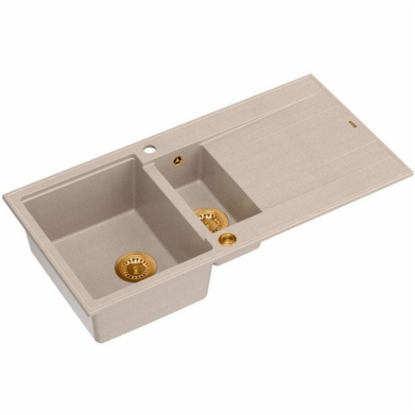 GraniteQ Dřez EVAN 156 se sifonem Push To Open, 1,5dílný,...