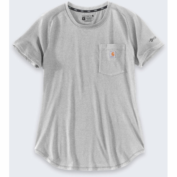 Carhartt Tričko Force Mid Logo šedé