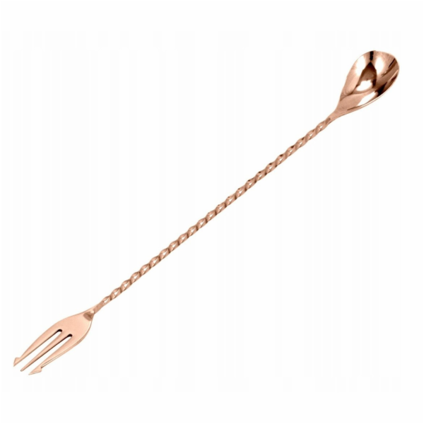 Bar Up Barová lžíce s vidličkou 40 cm měděná