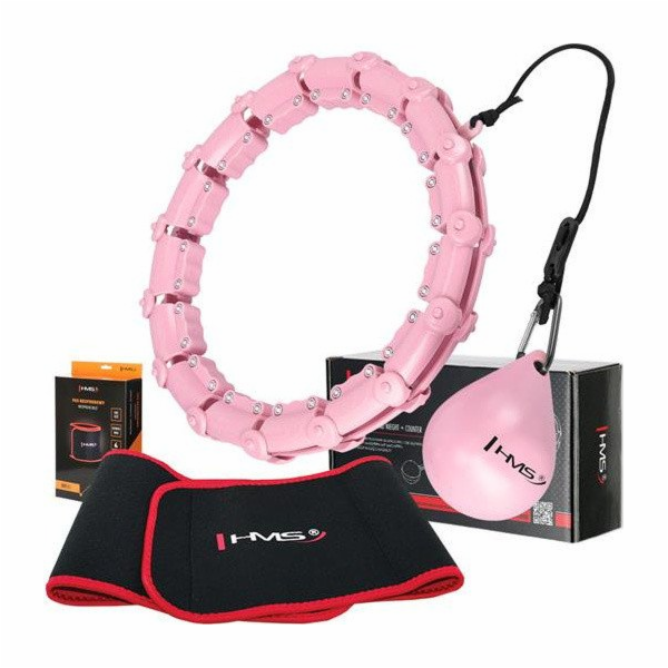 HMS Sada hula hoopů s výstupky a závažím hhw02 růžový zeš...