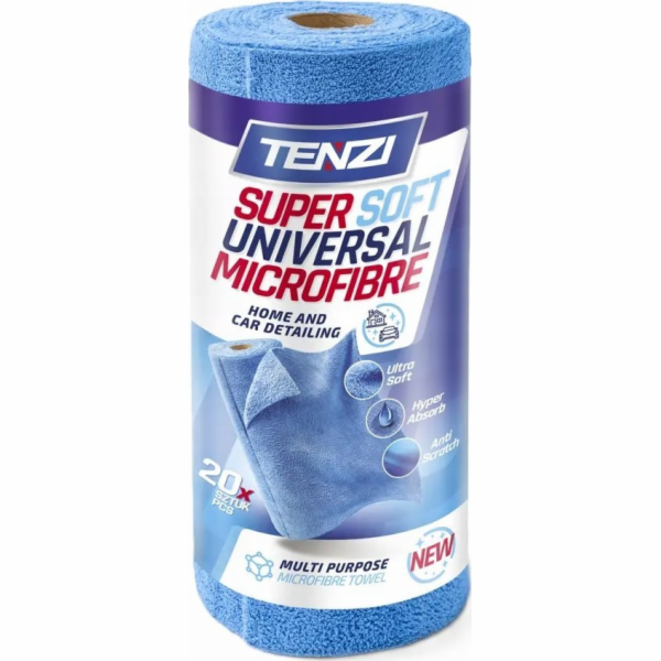 Tenzi A?Utěrky z mikrovlákna 35*35 cm v roli, modré 20 ks