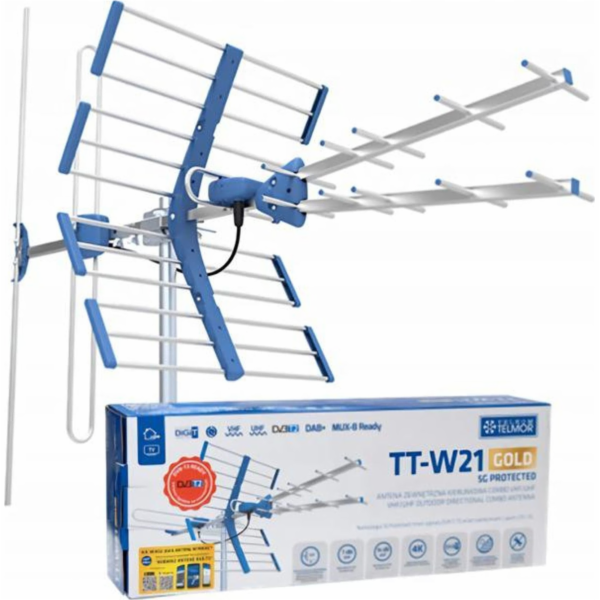 Telmor RTV anténa SMĚROVÁ ANTÉNA TT-W21-GOLD/COMBO TELMOR