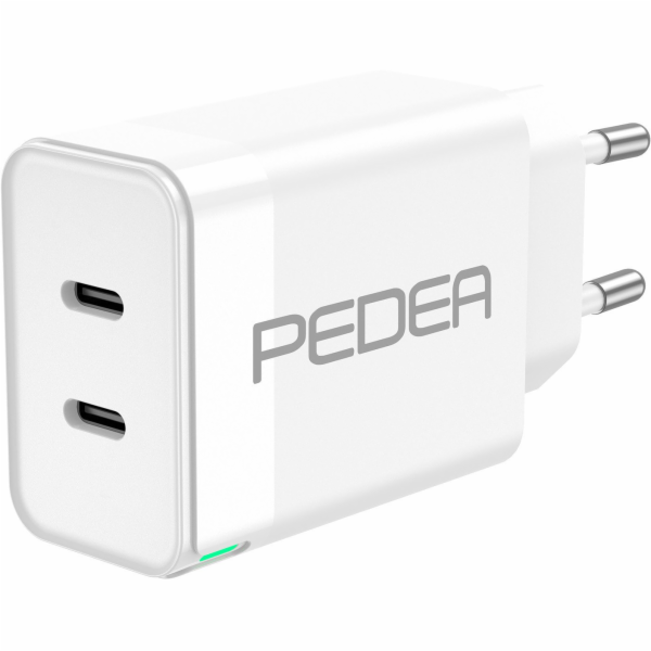 Pedea Schnellladegerät Dual PD 40 Watt USB Typ C/C, bílá