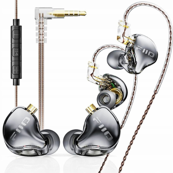 FiiO JD10 - průhledně černá - Dynamické odposlechy do uší