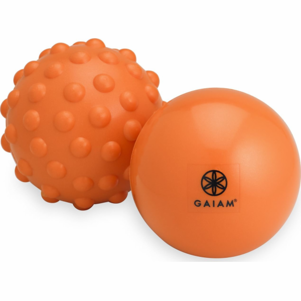 Gaiam Masážní míčky oranžové 2 ks.