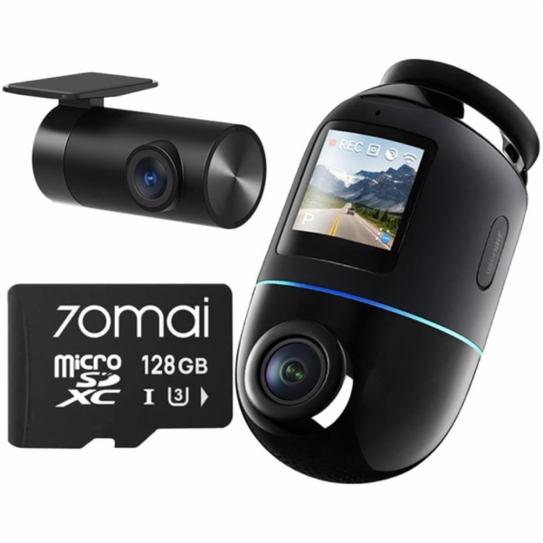 70mai 4K Omni X800 Black Set s RC14 + karta 70mai SD 128GB