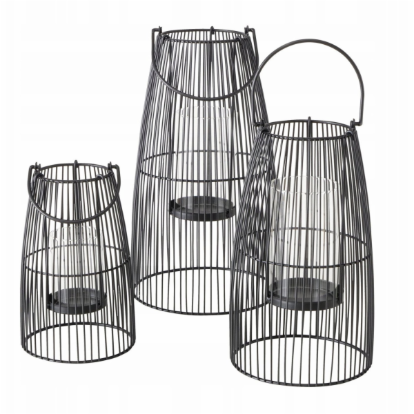 Boltze Sada kovových luceren CINTA, 25 - 40 cm