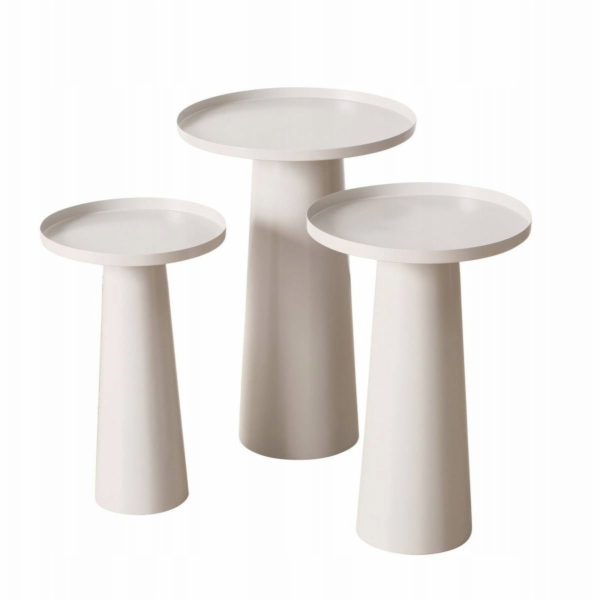 Boltze Konferenční stolky Jacky, kulaté, 3 kusy