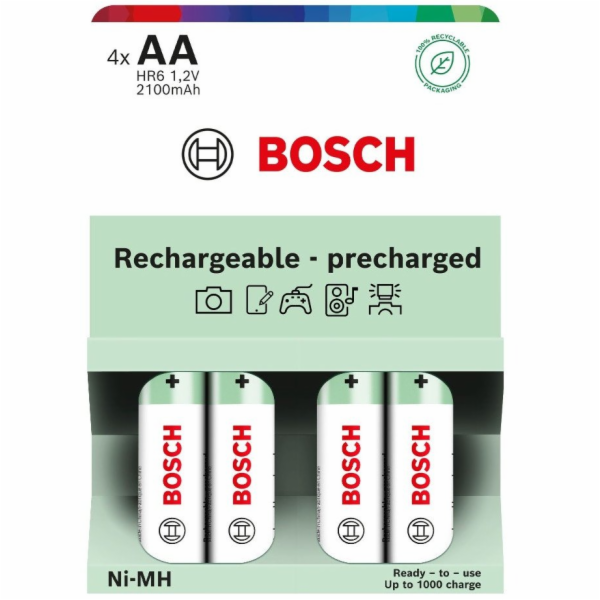 Kita PŘEDNABÍJENÉ BATERIE BOSCH 4 KS AA HR6B4P2100/00 210...