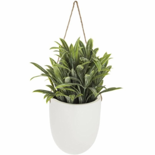 Springos Umělá závěsná rostlina v květináči, juka v bílém...